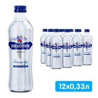 Вода Пилигрим Premium 0,33 литра, без газа, стекло, 12 шт. в уп.
