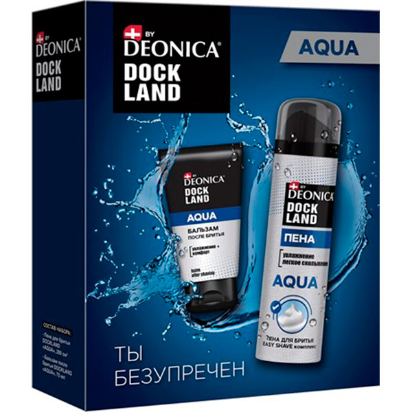 Набор Dockland Aqua пена для бритья 200 мл + бальзам после бритья 75 мл Набор Dockland Aqua пена для бритья 200 мл + бальзам после бритья 75 мл - фото 1