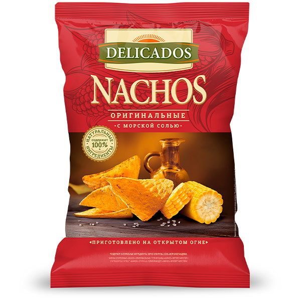 Чипсы Delicados Nachos кукурузные  оригинальные 150 гр