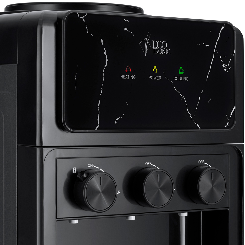 Кулер Ecotronic K25-LCE черный/мраморный (шкафчик 16 литров)