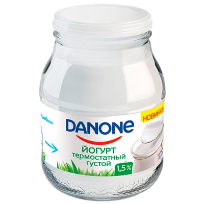 Йогурт Danone термостатный густой 1,5% БЗМЖ 250 гр
