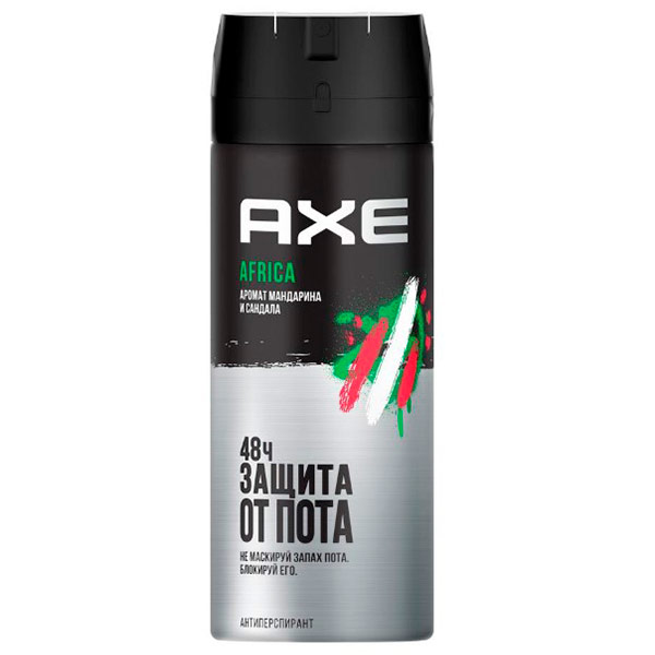 Дезодорант спрей Axe Africa аромат мандарина и сандала мужской 150 мл