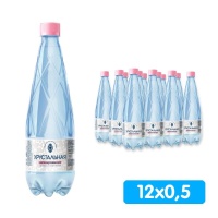 Вода Хрустальная питьевая 0,5 литра, без газа, пэт, 12 шт. в уп.