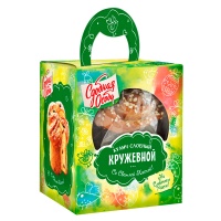 Кулич Сдобная Особа слоеный, кружевной 250 гр