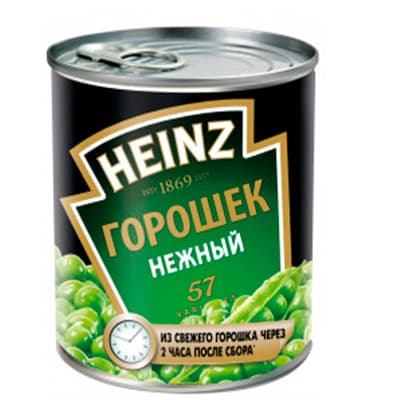 Горошек Heinz зеленый ж/б 390 гр Горошек Heinz зеленый ж/б 390 гр. - фото 1