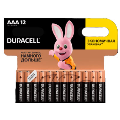 Батарейки Duracell Basic (12шт) (серия AAA)