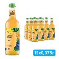 Напиток Абрау Винонад Ананас и Виноград, 0.375 литра, газ, стекло, 12 шт. в уп.