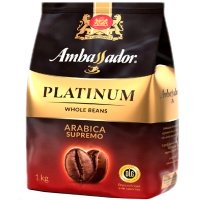 Кофе Ambassador Platinum 100% Арабика зерно 1 кг