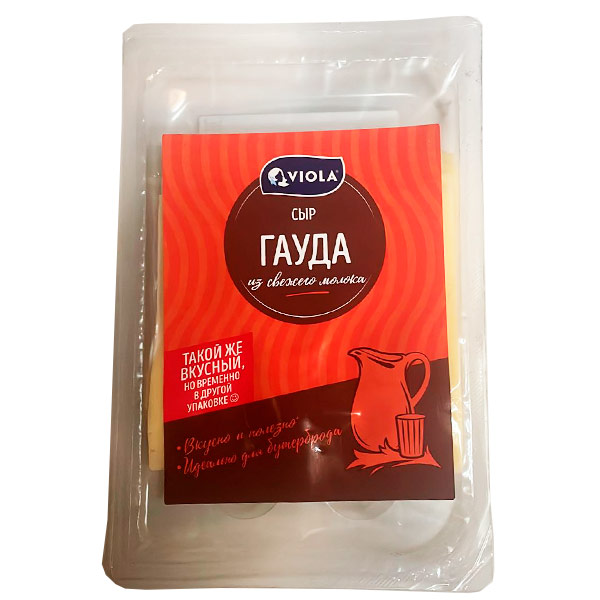 Сыр Viola Гауда нарезка 45% БЗМЖ 120 гр
