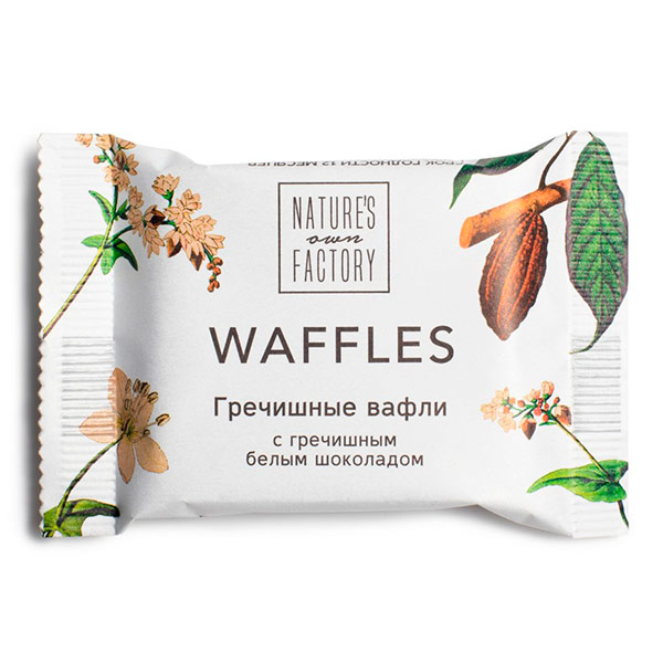 Вафли Nature’s own factory гречишные с белым шоколадом 20 гр
