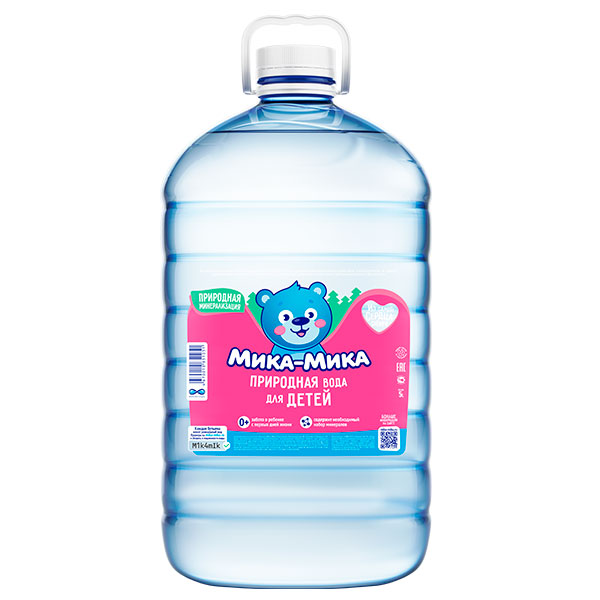 Вода Мика-Мика природная питьевая детская 5 литров, 2 шт. в уп Вода Мика-Мика природная питьевая детская 5 литров, 2 шт. в уп. - фото 1