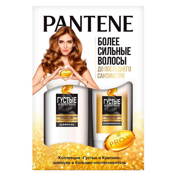 

Набор Pantene Шампунь "Густые и крепкие" 250 мл, Бальзам-ополаскиватель 200 мл