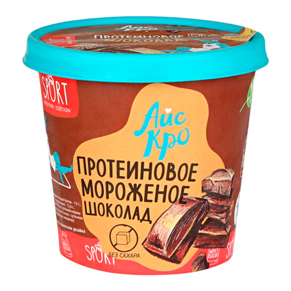 Молочное мороженое АйсКро протеиновое Шоколад БЗМЖ 2% 75 гр