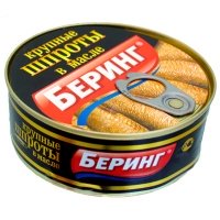 Шпроты Беринг крупные в масле ж/б 240 гр