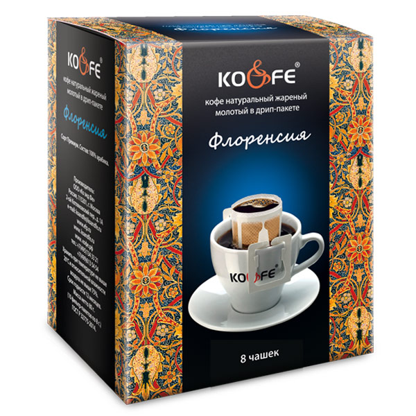Drip Bag Coffee Флоренсия молотый в фильтр-пакете 1уп. (8шт.)
