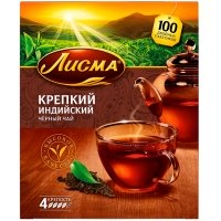 Чай черный Лисма Крепкий 100 пак