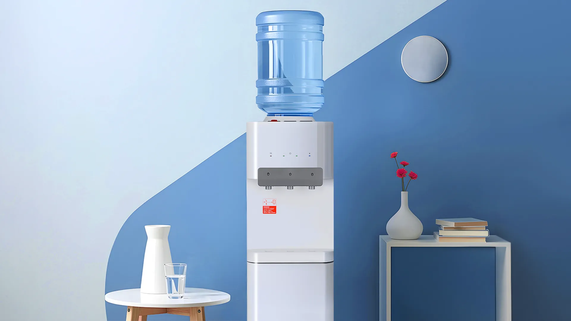 Установка бутыли на кулер с верхней загрузкой