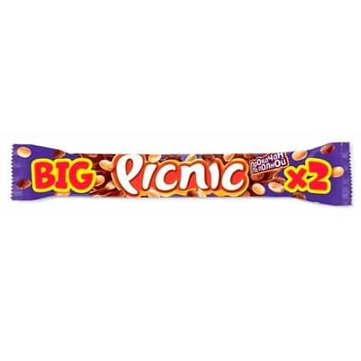 Шоколадный батончик Picnic big с арахисом и карамелью 76 гр (3 шт)