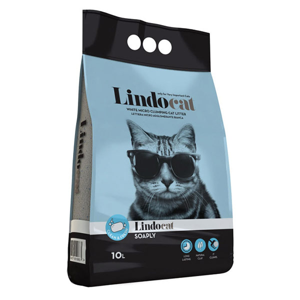 Наполнитель Lindocat Soaply комкующийся с ароматом мыла 10 литров - фото 1