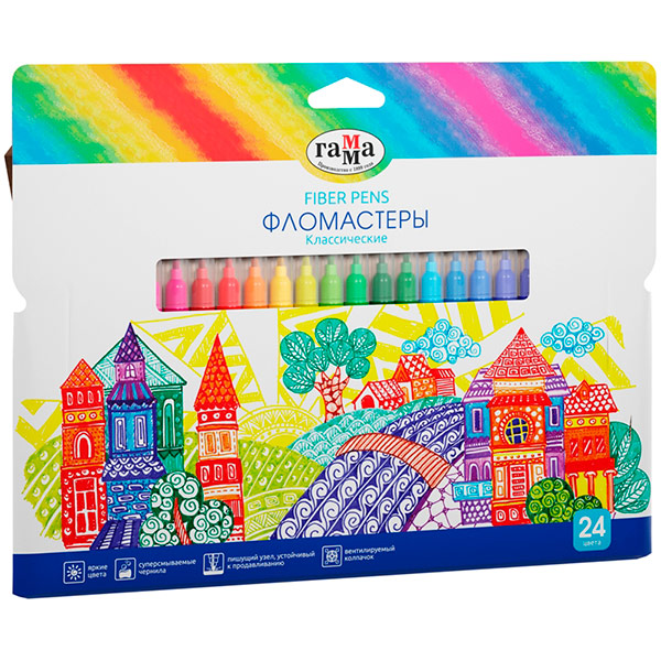 

Фломастеры Гамма 24 цвета