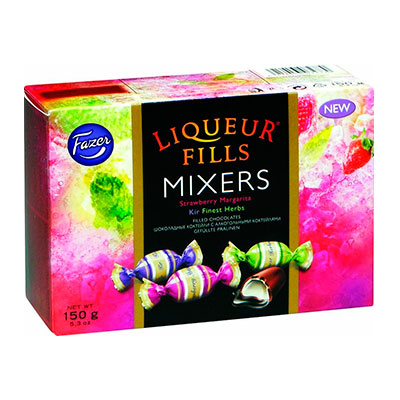 Конфеты Fazer Liqueur Fills Mixers шоколадные с ликером 150 гр