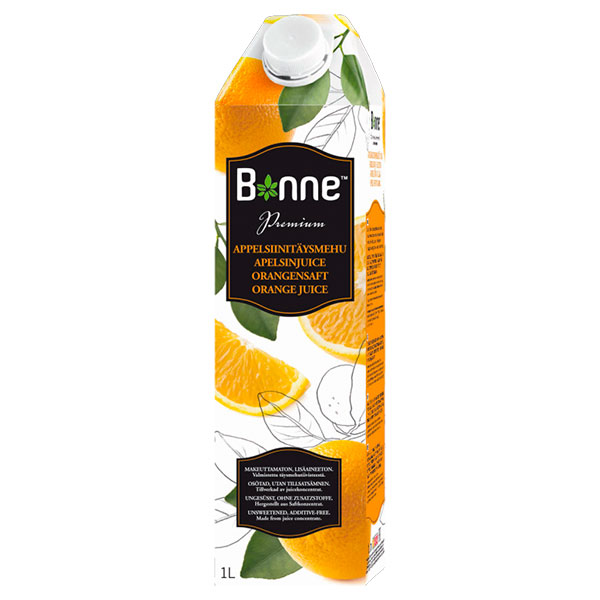 Сок Bonne 100% апельсиновый 1 литр, 12 шт. в уп