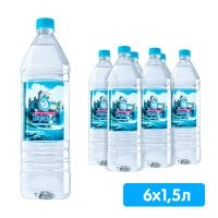 Королевская вода 1.5 литра, без газа, пэт, 6 шт. в уп.