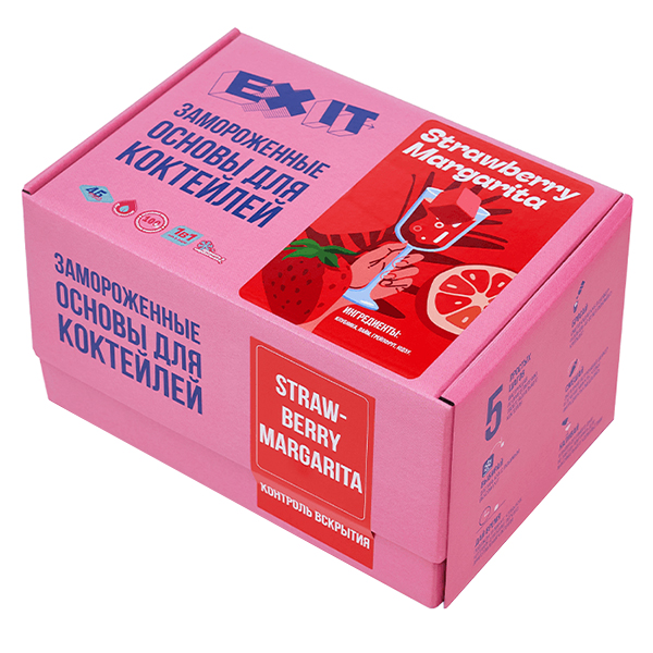 Основы фркутовые для коктейлей EX IT Strawberry Margarita замороженные 6 шт