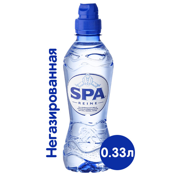 Вода Spa Reine 0.33 литра, спорт, без газа, пэт, 6 шт. в уп