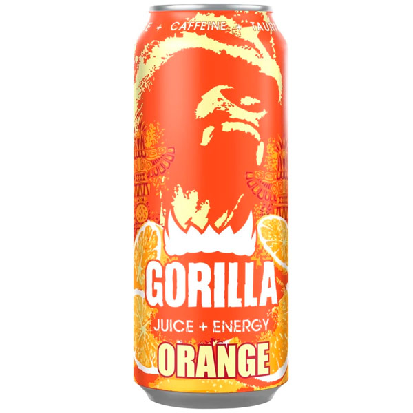 Энергетический напиток Gorilla Апельсин 0,5 литра, ж/б, 24 шт. в уп.