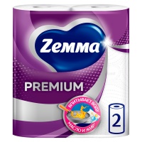 Бумажные полотенца Zemma Premium белые без рисунка 2 слоя (2шт)
