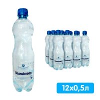 Вода Ледниковая минеральная 0.5 литра, газ, пэт, 12 шт. в уп.