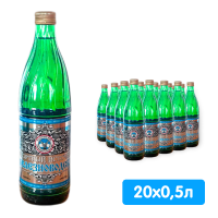Вода лечебно-столовая Курортный Источник Железноводская 0.5 литра, газ, стекло, 20 шт. в уп.