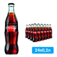 Coca-cola Zero Zuccheri / Кока Кола без сахара импорт 0.2 литра, стекло, 24 шт. в уп.