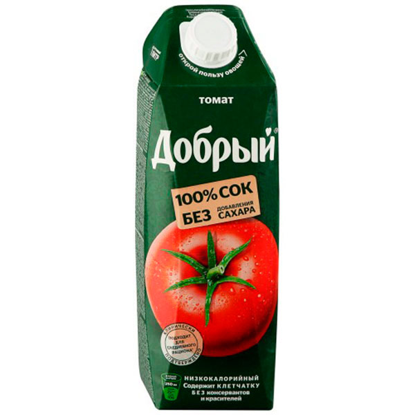Сок Добрый томат 1 литр без сахара