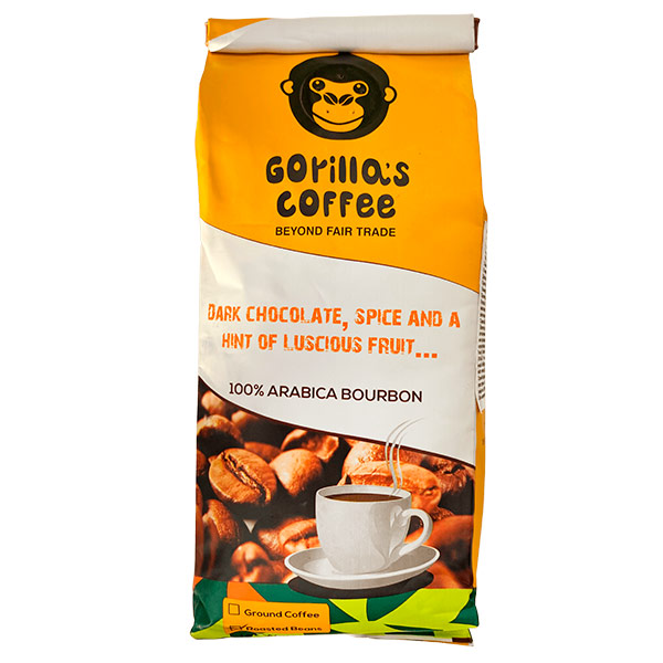 Кофе Gorillas Coffee 100% Arabica Bourbon зерно темная обжарка 250 гр