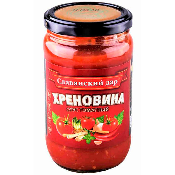 Соус томатный Славянский дар хреновина 360 гр