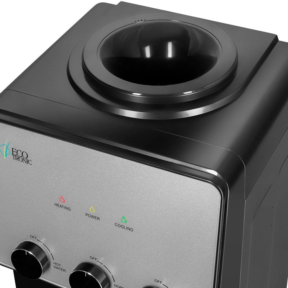 Кулер Ecotronic K26-LCE черный/серебристый (шкафчик 16 литров)