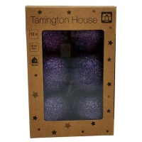 Набор шаров Tarrington House темно-синий с блестками 5 см., 12 шт.