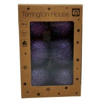 Набор шаров Tarrington House темно-синий с блестками 5 см., 12 шт.