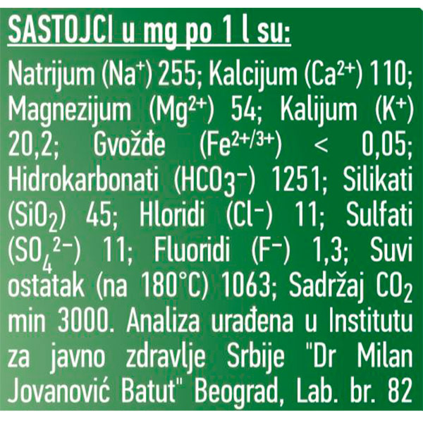 Вода Knjaz Milos 0.75 литра, газ, стекло, 12 шт. в уп.