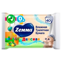 Влажная туалетная бумага Zemma Kids 40 листов