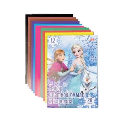 

Набор цветной бумаги и картона ACADEMY STYLE 10цв, 20л