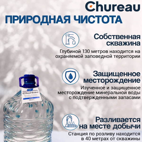Вода Chureau 18.9 литров в одноразовой таре