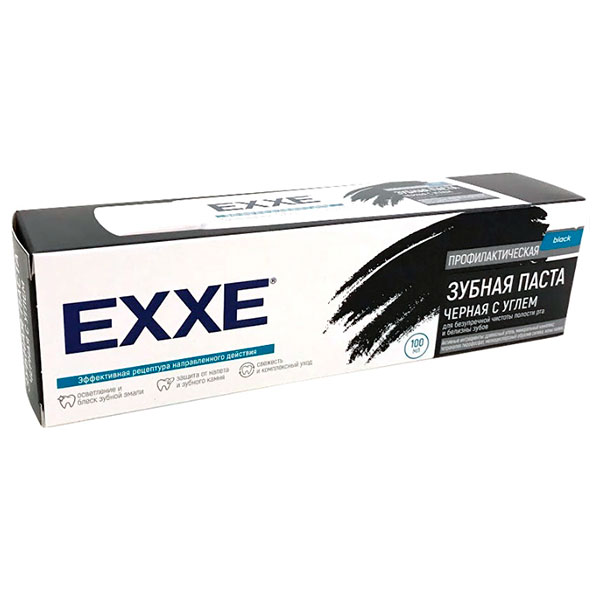 Зубная паста EXXE черная с углем 100 мл