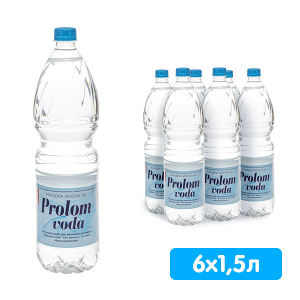 Вода Prolom питьевая для детского питания 3+, 1.5 литра, без газа, пэт, 6 шт. в уп.