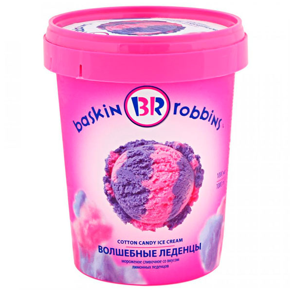 Мороженое Baskin Robbins волшебные леденцы БЗМЖ 9,5% 600 гр