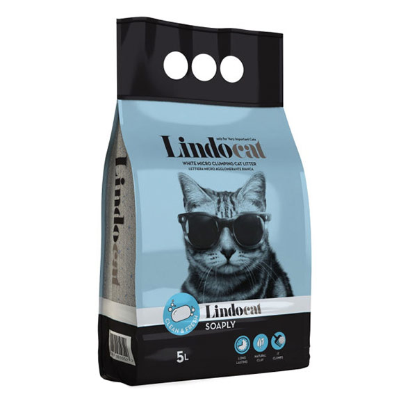 Наполнитель Lindocat Soaply комкующийся с ароматом мыла 5 литров - фото 1