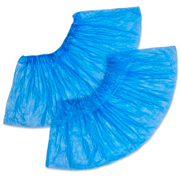 Бахилы полиэтиленовые гладкие Стандарт голубые 2,1 гр., 50 пар
