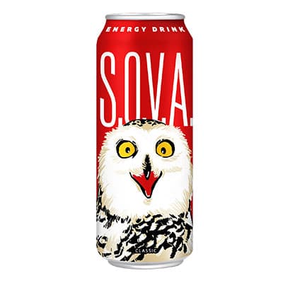 Энергетический напиток Сова / S.O.V.A. классический 0.45 л (12 шт)